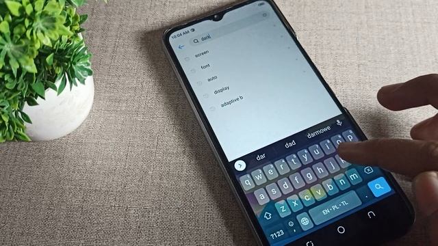 Display And Brightness setting Tecno Spark 4 phone, how to enable dark theme