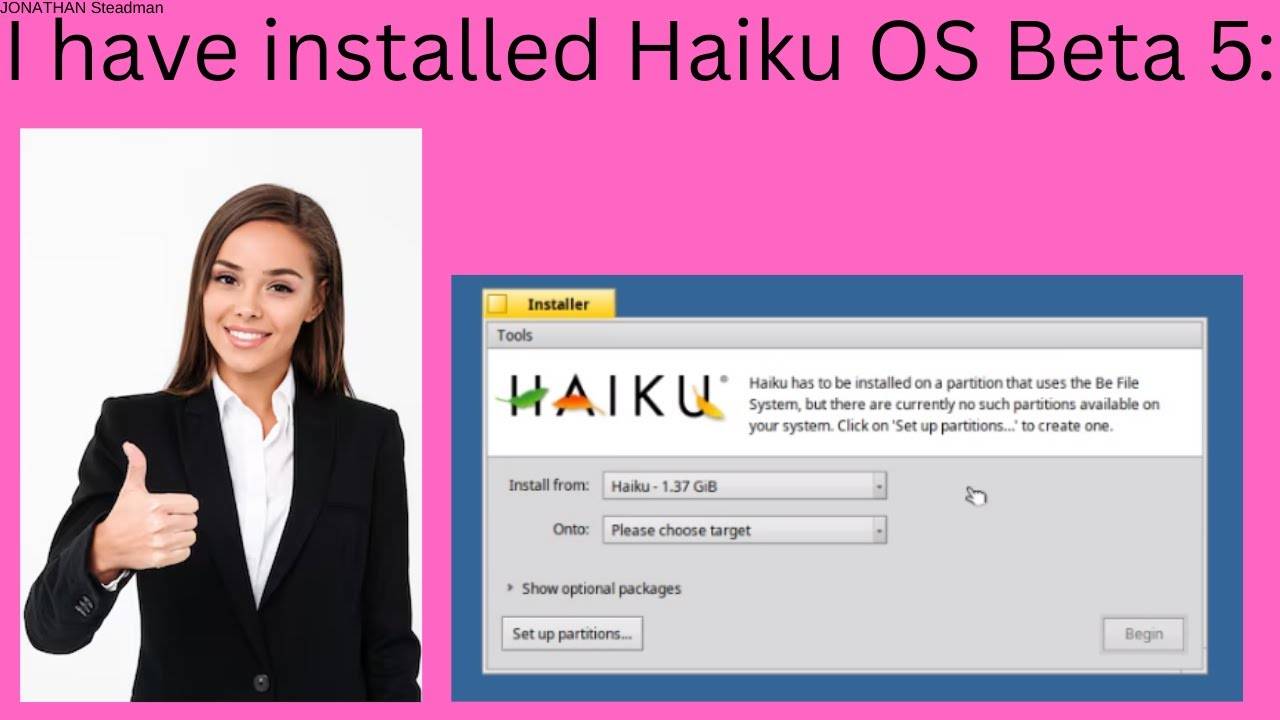 I have installed Haiku OS Beta 5!
