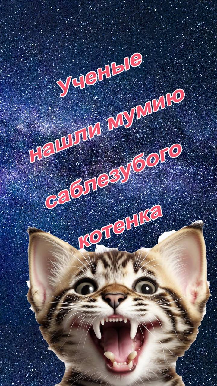 Мумия саблезубого котенка из Сибири