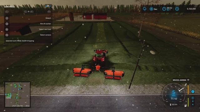 Farm Simulator 22/East Vineland,NJ USA #5 Mowing in the Snow