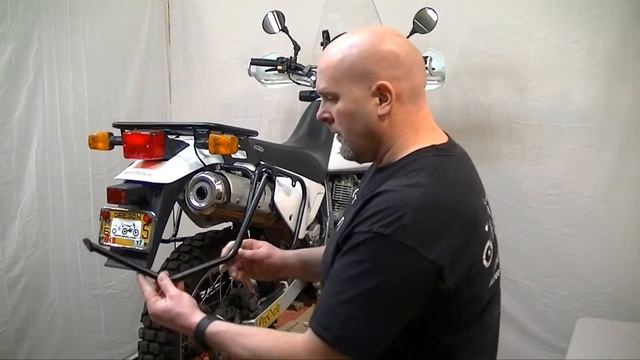 Installation of moto-mule side racks for Suzuki DR650