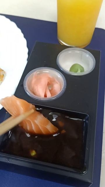 Sashimi Deeping In Soy Sauce With Wasabi 🥵 #shortvideo #food #viral #asmr