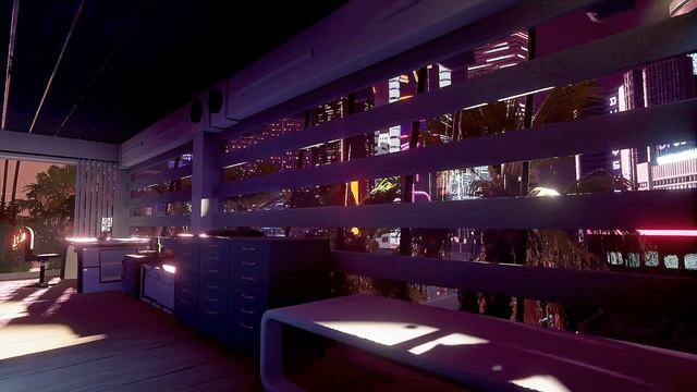 Neon Rain 💤 Serene CYBERPUNK CITY Apartment at Night | Rain Sounds ASMR