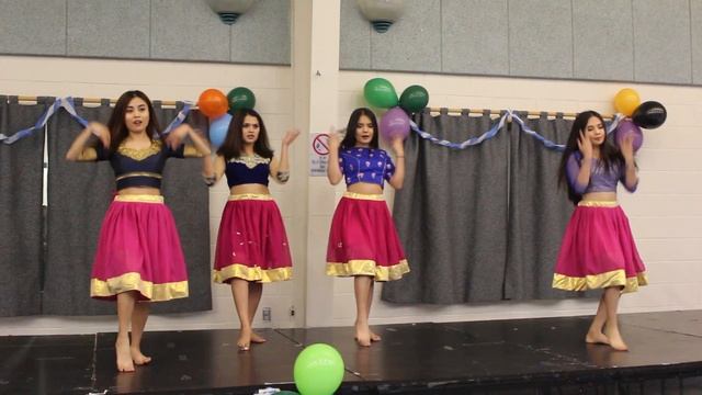 Girls group dance in Nepali remix: Thamel bazaar, Kale Dai, Timro figure coca cola.
