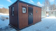 Баня с печью на металлокаркасе блок контейнера, вагончик дачный с утеплением 100мм от производителя