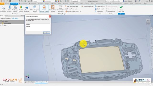 Inventor 2020 Mold Design Tutorial #18   Core  & Cavity