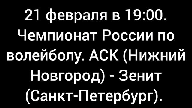 АСК (Нижний Новгород) - Зенит (Санкт-Петербург). Чемпионат России по волейболу.