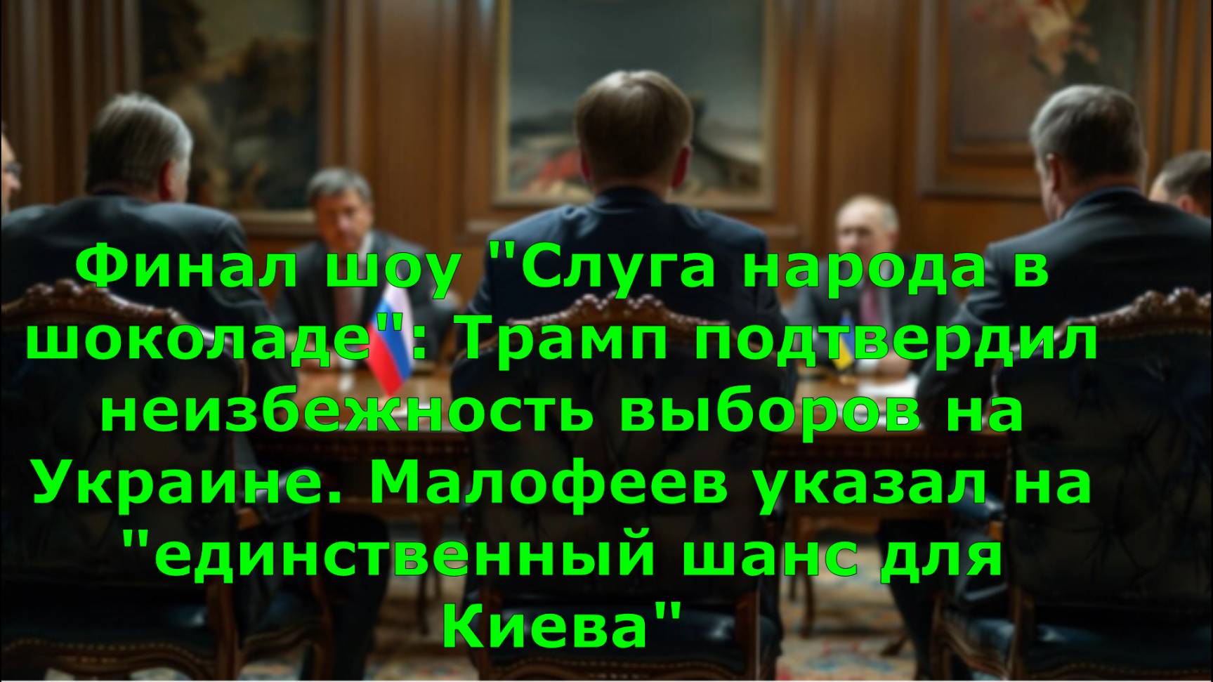 Финал шоу "Слуга народа в шоколаде": Трамп подтвердил неизбежность выборов на Украине. Малофеев указ