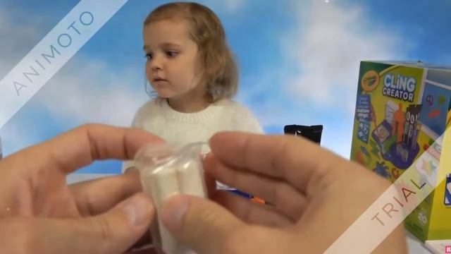 Минни Маус с шариками Бабочка и Червяк из геля и краски с присыпкой DIY Cling Creator Crayola