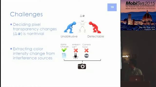 MobiSys 2015 - Real-Time Screen-Camera Communication Behind Any Scene