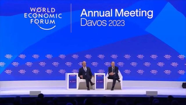 WEF Davos 2023 - German chancellor Olaf Scholz on the delivery of Leopard tanks for Ukraine