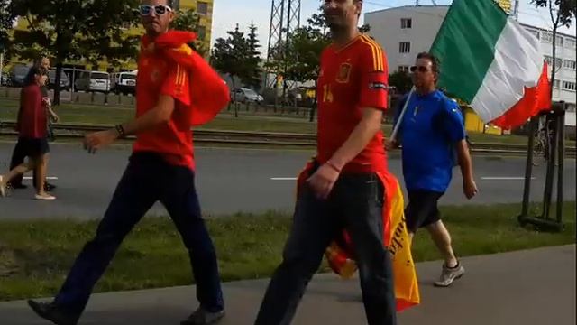 Photos fan Espanol - Italiano 1:1 UEFA Euro 2012 Poland Ukraine Gdańsk Letwniewo