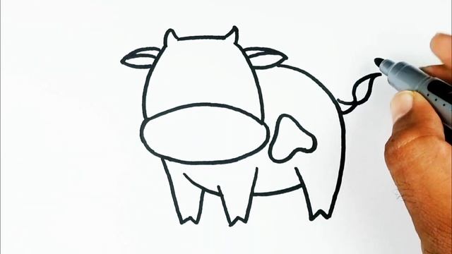 Cow Drawing Step by Step | How to Draw Cow Easy Way | WoW Easy Drawing