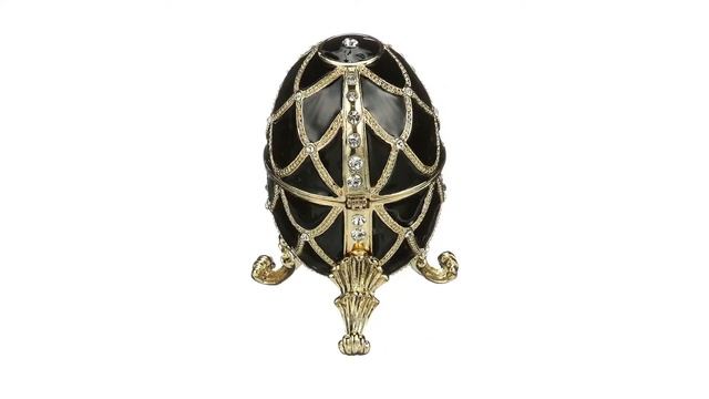 Design Toscano's Golden Trellis Romanov Style Enameled Eggs: Ebene Egg