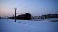 Тепловоз ТЭП70БС-270 с поездом "Восток".