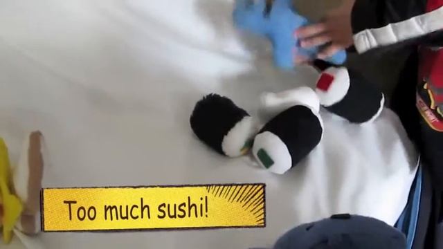 Blue Monster Eats Sushi