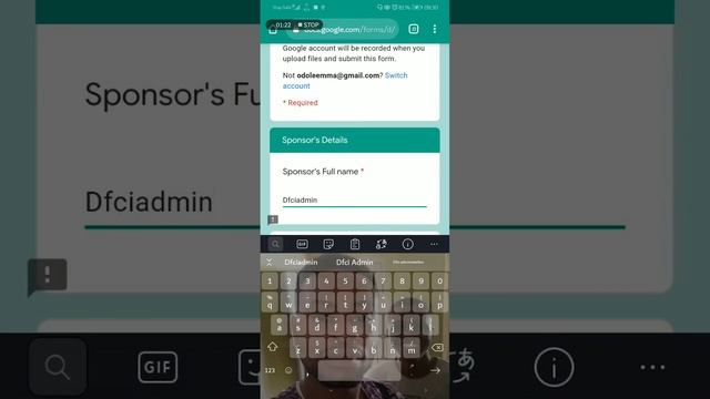 how to fill in sponsor details