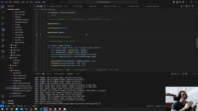C++ Boost graph and Studying Raylib Camera source code