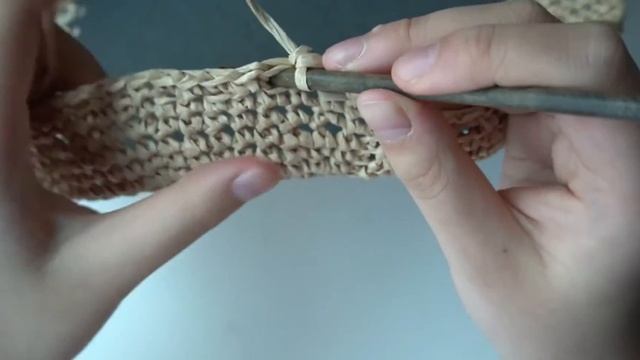 【鉤針編織】日式拉菲草手提包教程二—花樣編織視頻教程