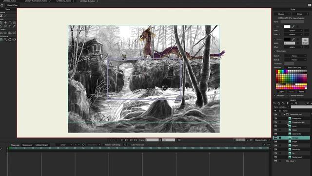 3D camera in 2D Animation Moho