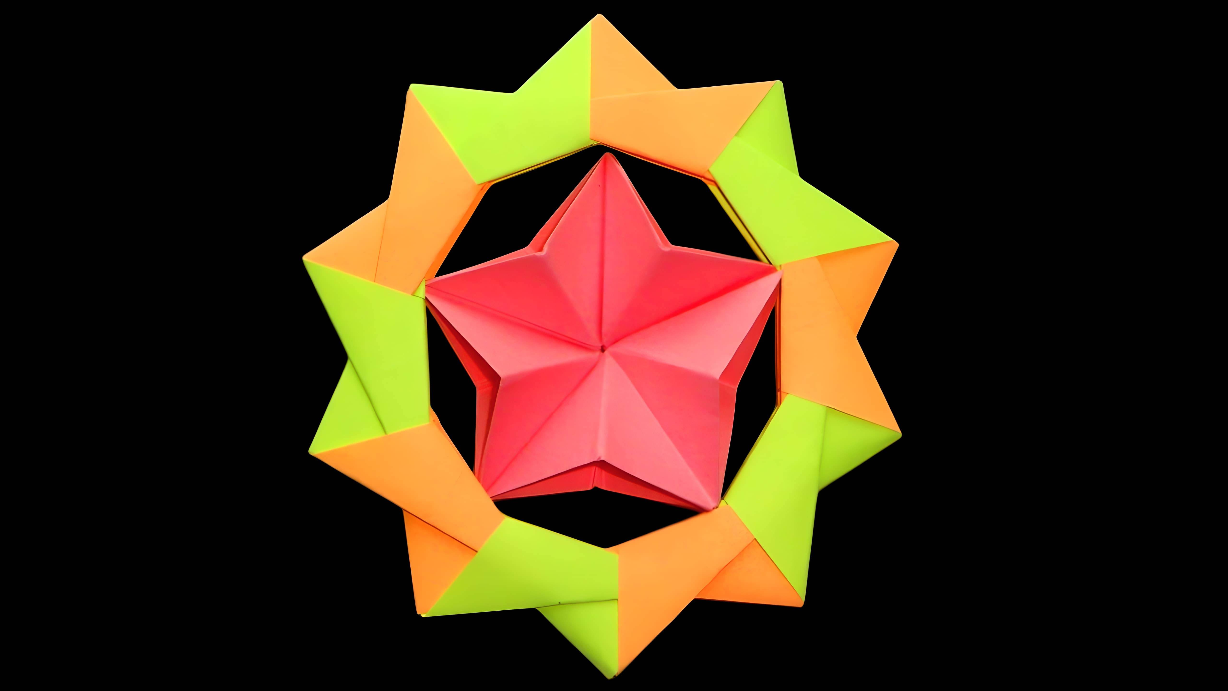 Как сделать объёмную звезду из бумаги к 23 февраля 9 мая