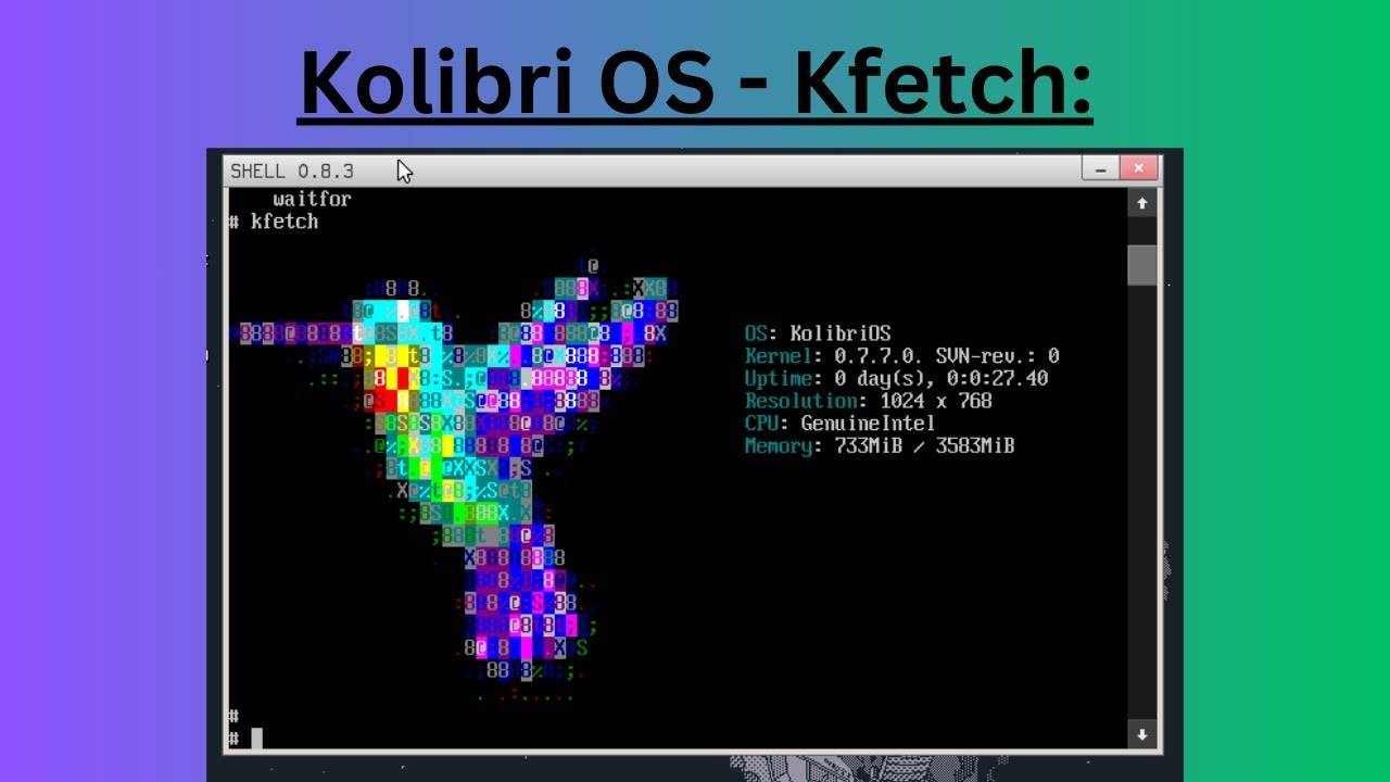 KolibriOS - Kfetch - Neofetch but for KolibriOS.