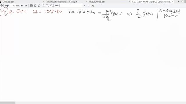 9 icse math part 2   compound interest with formula important sum 22 may 2023