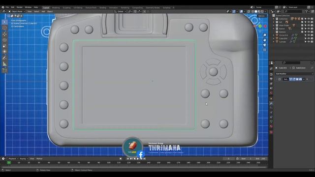 Modeling a DSLR Camera Using Blender || Part II || Designer