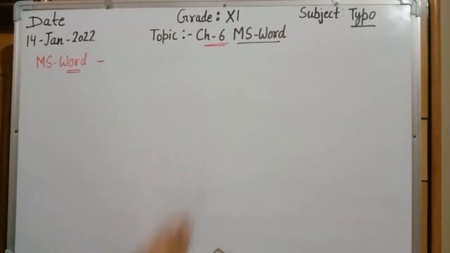 XI Grade Typo Chapter-6 MS-Word Lecture-1