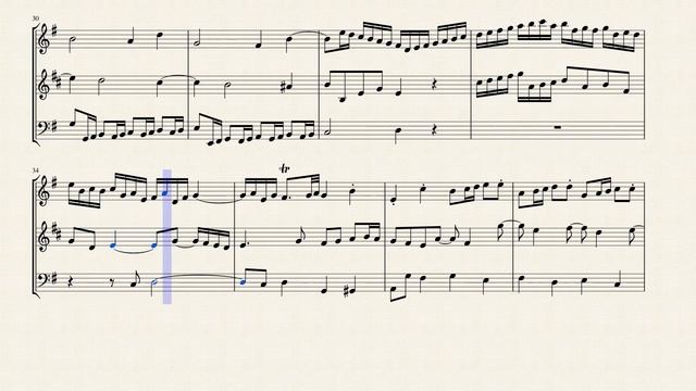 Fugue in E Minor (BWV 956) for Double Reed Trio