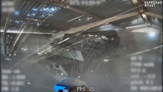 Очередной Leopard 1А5 пытался скрыться в ангаре от зорких глаз наших операторов FPV-дронов. Но не ту
