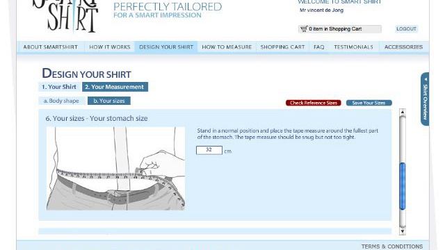 Ordering your tailor made shirt online