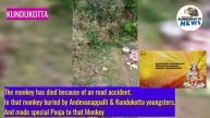Monkey has buried by Kundukotta & Andevanappalli youngsters near Anjaneya temple