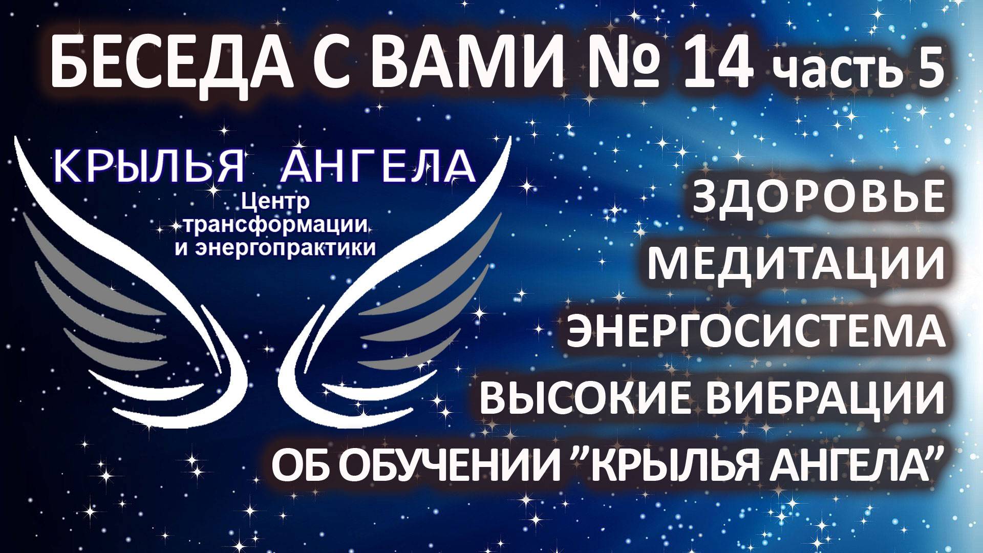 Беседа с вами №14 часть 5. Здоровье. Медитации. Энергосистема. Высокие вибрации. Об обучении.