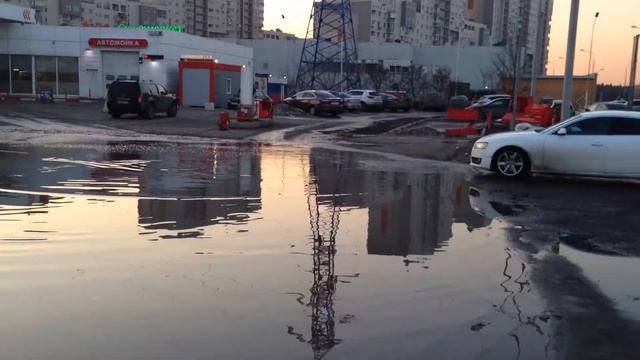 Лужа перед АЗС 474
