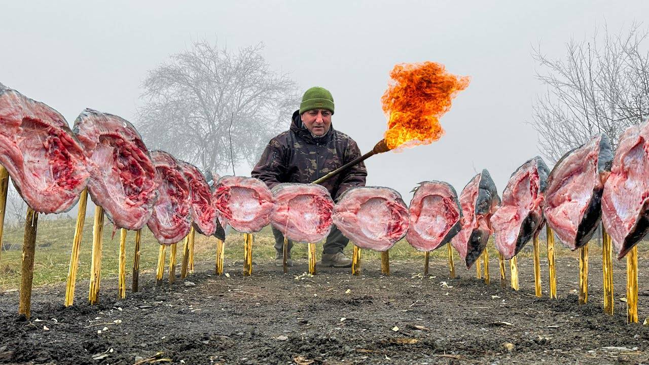 Вот как жарили рыбу 3000 лет назад! Вкусная жизнь в горной деревне