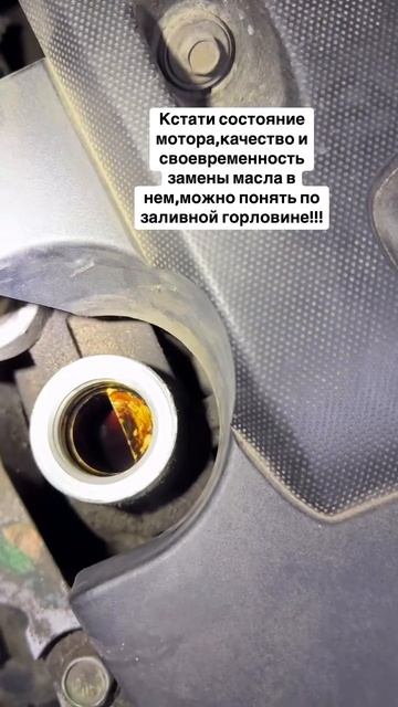 Кстати состояние мотора,качество и своевременность замены масла в нем,можно понять по заливной