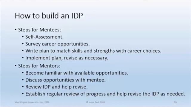 Mentoring for an Evolving Academic Career by Ian Paul, Ph.D.
