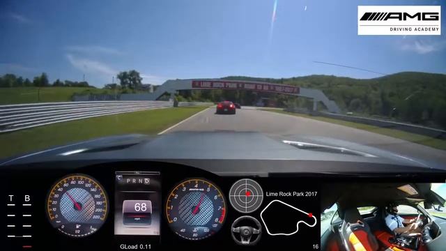 DG taking on Lime Rock Park. 2017 Mercedes Benz AMG GT-S. AMG Academy