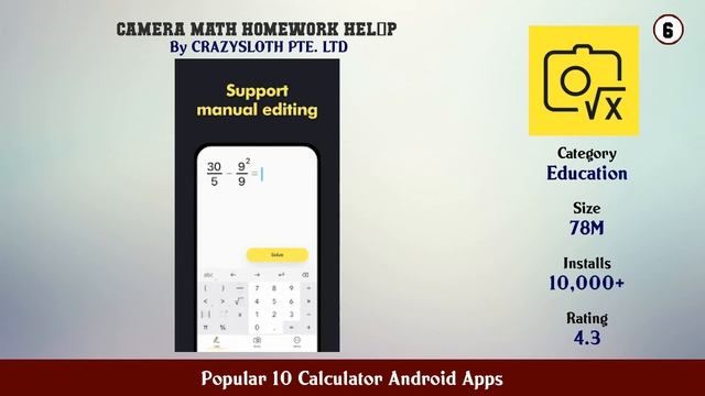 Popular 10 Calculator Android Apps
