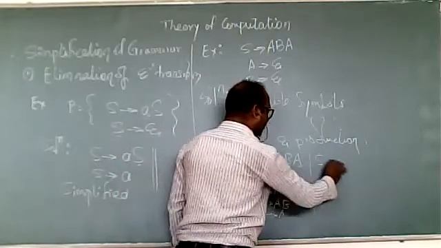 Simplification of Grammar-Elimination of epsilon production