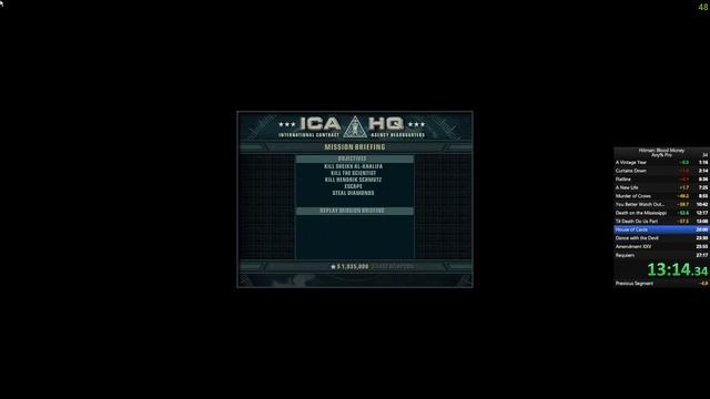 Hitman Blood Money Speedrun Any% (Pro) 26:30 (Loadless)