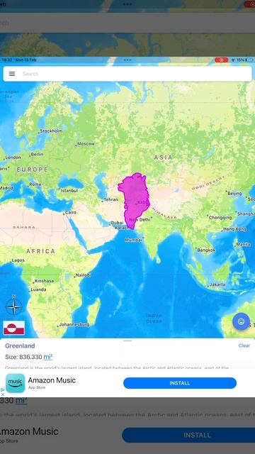True size of Greenland 🫢 #greenland