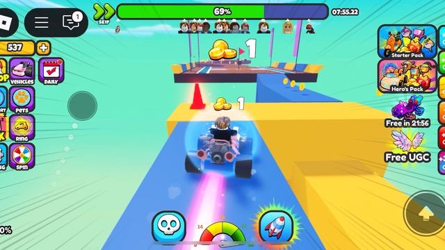 Roblox. ОББИ НА КАРТИНГЕ 7