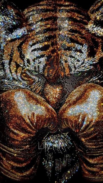 Картина Тигр Swarovski