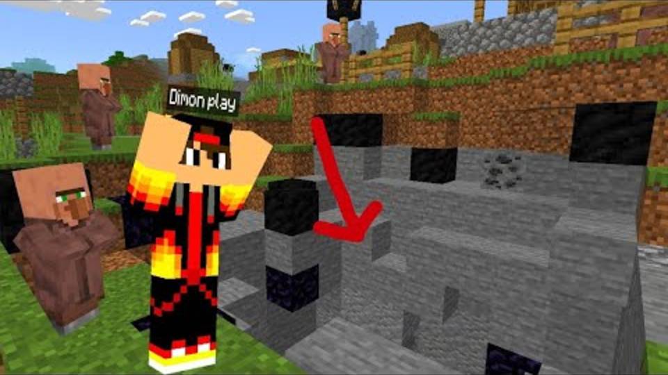 У НАС В ДЕРЕВНЕ 31 ОГРОМНАЯ ЯМА В МАЙНКРАФТЕ |Dimon play Minecraft