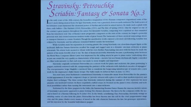 2.  Chez Petrouchka, Igor Stravinsky: Trois Mouvements de Petrouchka, Gwhyneth Chen, Piano