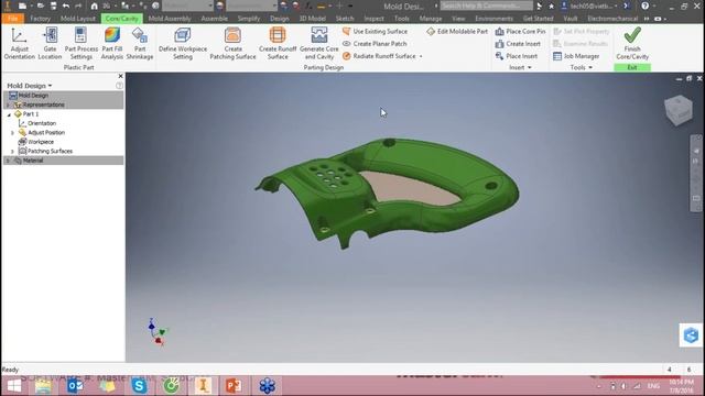 Inventor 2017 Mold - Part 1 Cavity and Core Advanced