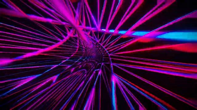 Spinning Sbhere with wireframe surface inner view neon color