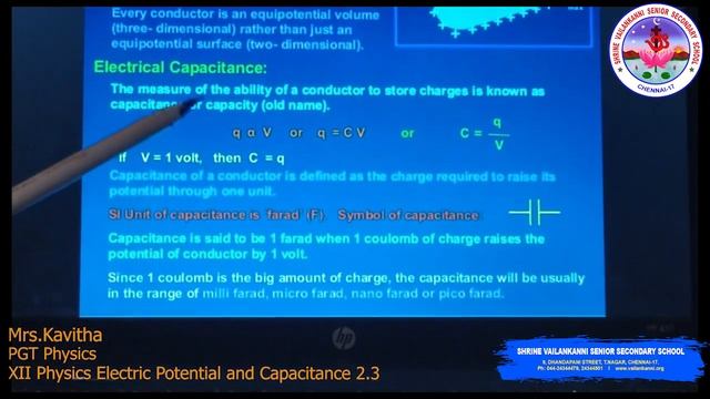 XII SVSSS Physics - Electric Potential and Capacitance - 2.3